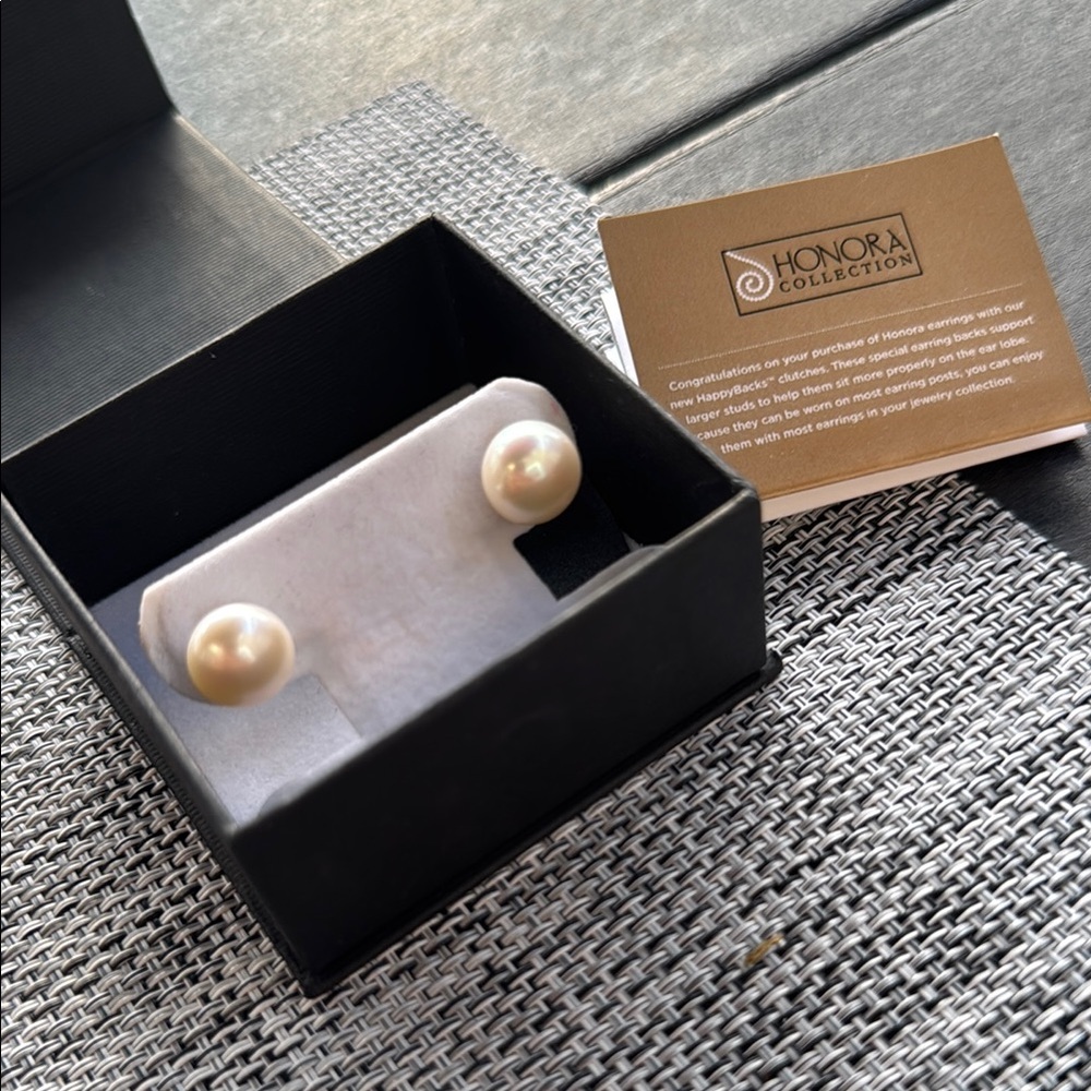 Honora White Pearl Stud Earrings Classic Jewelry